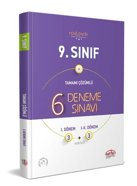 Editör Yayınevi 9. Sınıf 6 (3+3) Deneme Sınavı Tamamı Çözümlü