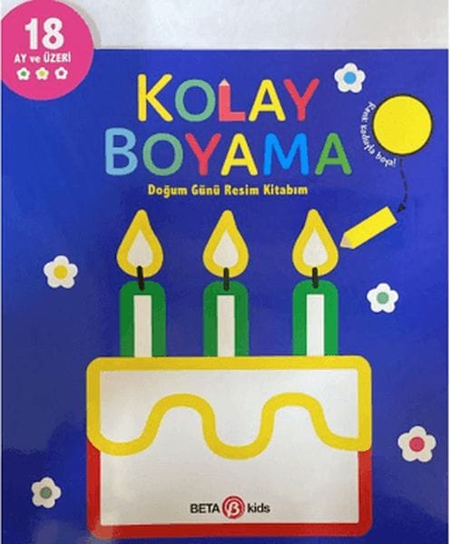Kolay Boyama Doğum Günü Resim Kitabım