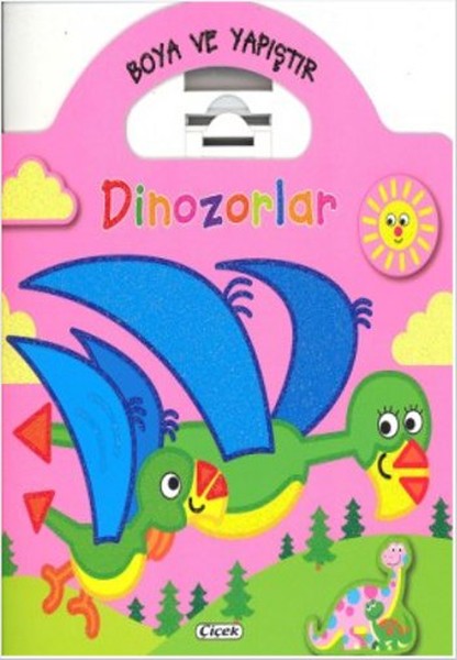 Boya Ve Yapıştır - Dinozorlar (Pembe)